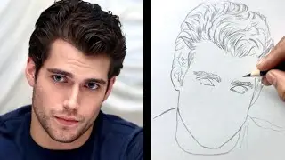 Henry Cavill Portrait Drawing | Art Process Video