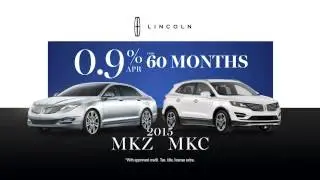 0.9% APR for Up to 60 Months on All 2015 Lincoln MKZ and Lincoln MKC