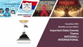 🔥 Important Date | Events|  Themes|  December 2025 | 100% Exam Relevant