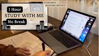 1 HOUR STUDY WITH ME 🌧 Blurting Method, Keyboard Sound, Economic Thinking, Retrieval Practice 🌧