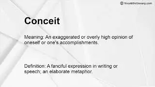 Conceit Meaning