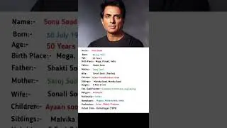 Sonu Sood Biography #shortvideo