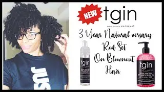 TGIN Rosewater Perm Rod Set On Blown Out Natural Hair | 3 Years Natural-versary Hair