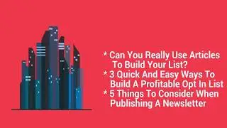 List Building - Make Use Of Articles To Build Your Opt-in & Listing