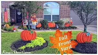 New🍁 Fall Front Porch & Yard Decorating | How To Style Your Home with Kenya's Decor Corner