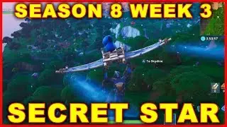Fortnite Season 8 Week 3 Secret Star Location (BATTLE STAR)