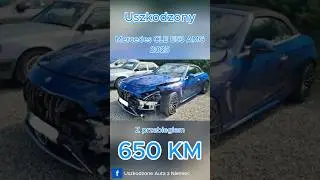 Uszkodzony Mercedes CLE 53 AMG z przebiegiem 650km