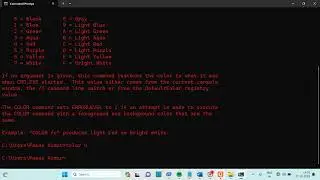 How To Change Font Color In CMD | Using Color Attr