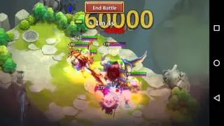 Beating lost realm deamon in the last second.