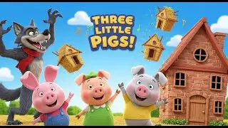 Three Little Pigs 🐷 | Sing-Along 3D Animated Nursery Rhyme | Huff, Puff & Nap!