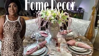 💐🏘️🇯🇲Spring And Summer Pink TABLESCAPE DECORATION IDEA SPRING DECORATE WITH ME 2021