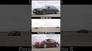 BMW M5 CS Vs Porsche 911 Turbo S #bmw #m5 #m5cs #bmwm5cs #porsche #911turbos #porsche911 #dragrace