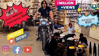 Royal Enfield Shotgun 650 Accessories 🔥| Modified Continental GT 650 | Genuine Bike Accessories Shop