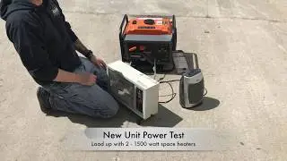 Power Test Generac GP3500 with two 1500 watt heaters
