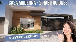 CASA MODERNA - MODERN HOUSE DE UN PISO 9X25 - DECORACION ESCANDINAVA