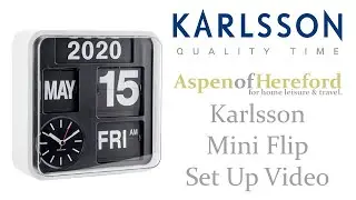 How To Set Karlsson Mini Flip 24.5cm Square Retro Wall Clock - Aspen of Hereford