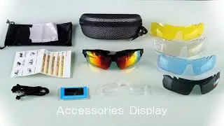 Amazon hot selling cycling sunglasses with 5 interchangeable lenses