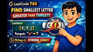 LeetCode 744 | Find Smallest Letter Greater Than Target 🚀 | Binary Search Explained