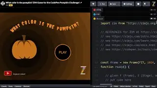 ZIM Explore! 92. Pumpkin Color Game #JavaScript #Canvas ZIM #ZIMjs