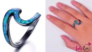 Fire Opal Wave Ring