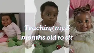 Teaching my baby how to sit independently | 3 month old milestones