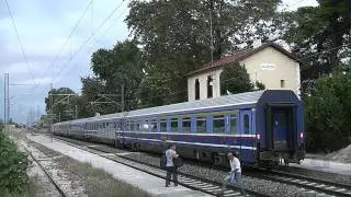 HD Train 1522 Athens-Lamia.Short stop at Aliartos station....