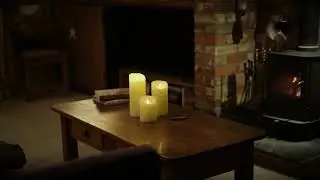 Flame Effect LED Candles - Ivory Wax - Set of 3