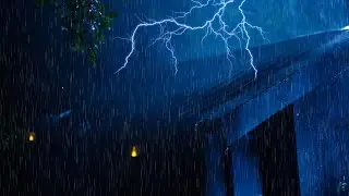 Heavy Rain and Thunder Under a Tin Roof ⛈️ ASMR Rain for Deep Sleep & Stress Relief