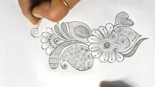 Pencil Mehndi design easy||how to make pencil Mehndi drawing||pencil Mehndi drawing new||