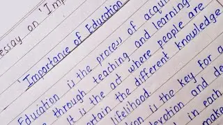 Easy Essay on 'Importance of Education'/few paragraph on importance of education.