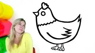 Chicken Coloring Pages - Chicken Drawing Easy for Kids
