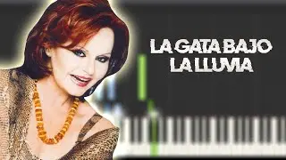 Rocío Durcal - La gata bajo la lluvia | Instrumental Piano Tutorial / Partitura / Karaoke / MIDI