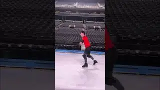 New trick on ice skates🔓✅ (Arabian)