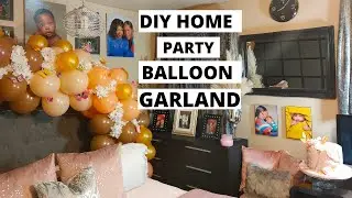 SET UP WITH ME| HOME DIY BALLOON GARLAND| Tutorial| USING FISHING LINE