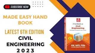 CIVIL ENGINEERING HAND BOOK | 6TH EDITION | MADE EASY PUBLICATION | 2023 | #gate #ese #psu