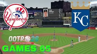 game 65- Yankees vs Royals | OOTP Baseball Full Game Simulation!