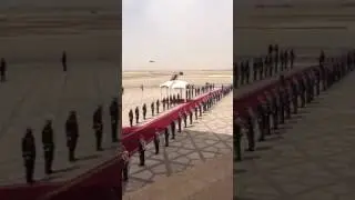 Saudi Royal Guard Awaits Arrival of More Air Force One in Riyadh