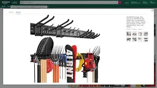 Настенный органайзер для инструментов Garage Tool Organizer, 48 крючков, 10 прочных крючков &mdash; мой...
