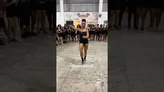 Mayra Lima da aula de samba no p&eacute; para os Passistas do Porto da Pedra