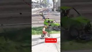 GTA 5 Bike vs Green Car 💥 | Repair Cost Surprise 😱 #gta #gtaonlineheists #biketypes #bikestunt