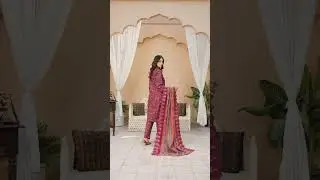 Maroon Embroidered Khaddar Suit | 3 Pc Printed Design | Winter Collection