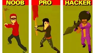 SwarmZ &ndash; Noob, Pro, Hacker | Gameplay Walkthrough # 7 | Nerf gun vs Zombies| PC Playgame