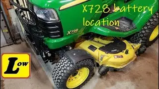 John Deere X728 Battery Change, Battery location 2012 Model #johndeere #lawnmower #diy #howto