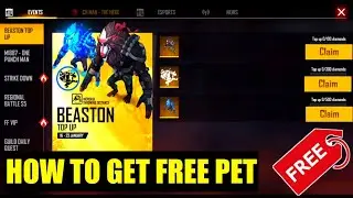 How to get free beaston pet | free fire new top up event beaston pet | free top up get beaston pet