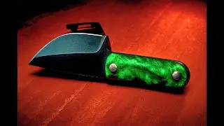 Knife Making - Little Hunter Mini Knife With Green Resin Handle