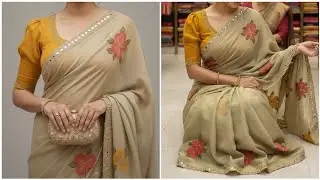Only @860 soft georgette embroidery work saree 🎉 #shorts #viral