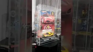 Hotwheels Ferrari Racer with acrylic protector #hotwheels #hotwheelcars #hotwheelscollector