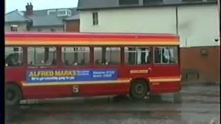 Eastern Counties buses in Ipswich in 1990