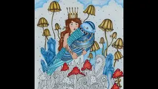 Part 3 Hanna Karlzon DayDreams Colored with Prismacolor and gold Gelly Roll