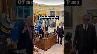 Andrea Bocelli is literally singing Time to Say Goodbye for Trump in the Oval Office. 🇺🇸 🎶
